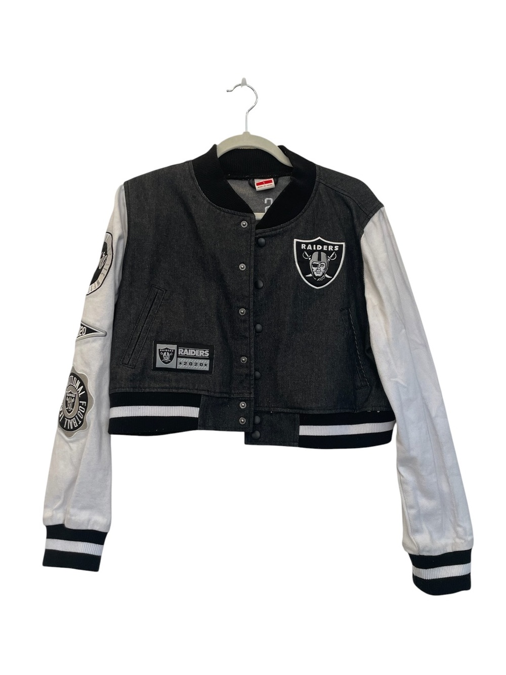 RAIDERS Las Vegas  Cropped Varsity Jacket